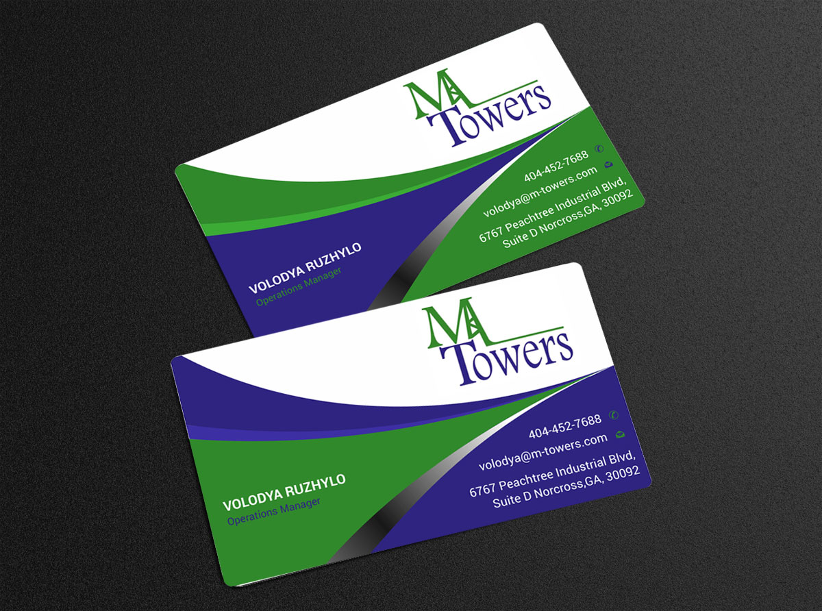Business Card Design by jetweb for M Towers, LLC | Design: #5870645