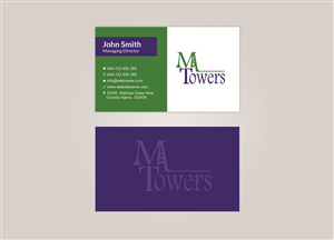 Business Card Design by Creations Box 2015 for M Towers, LLC | Design: #5865253