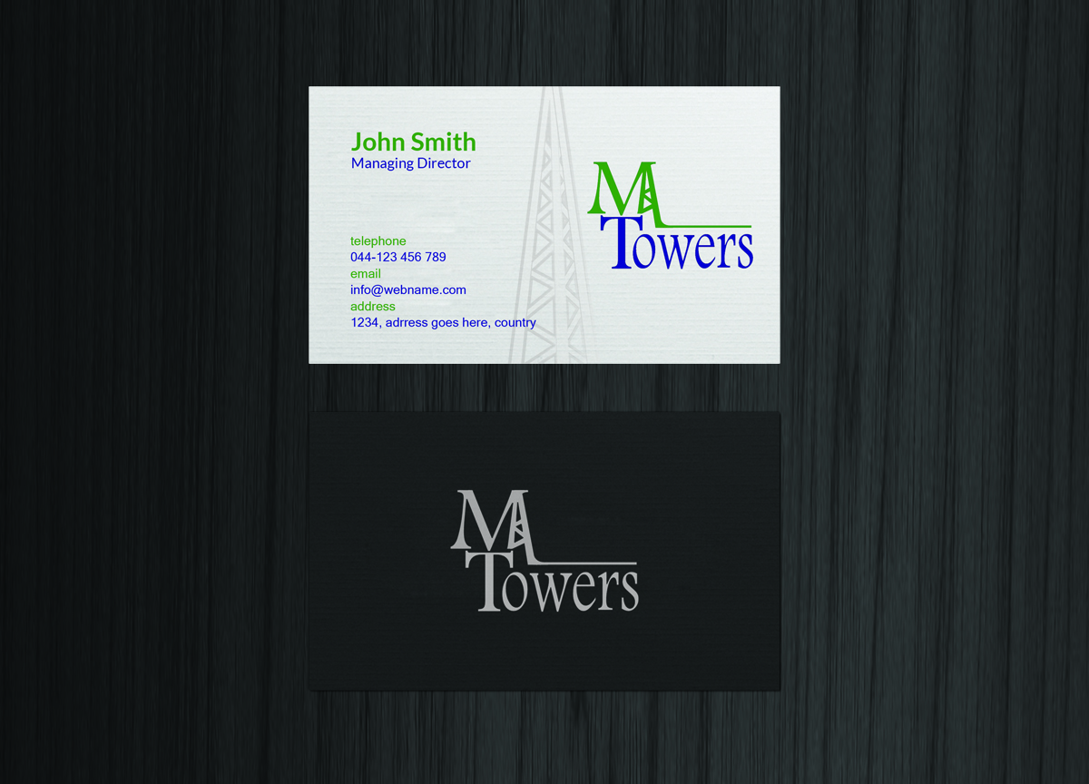 Visitenkarten-Design von Creations Box 2015 für M Towers, LLC | Design #5865262