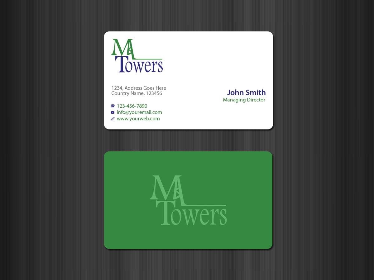 Business Card Design by Creations Box 2015 for M Towers, LLC | Design #5865287