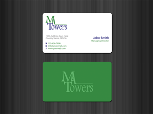Business Card Design by Creations Box 2015 for M Towers, LLC | Design: #5865287