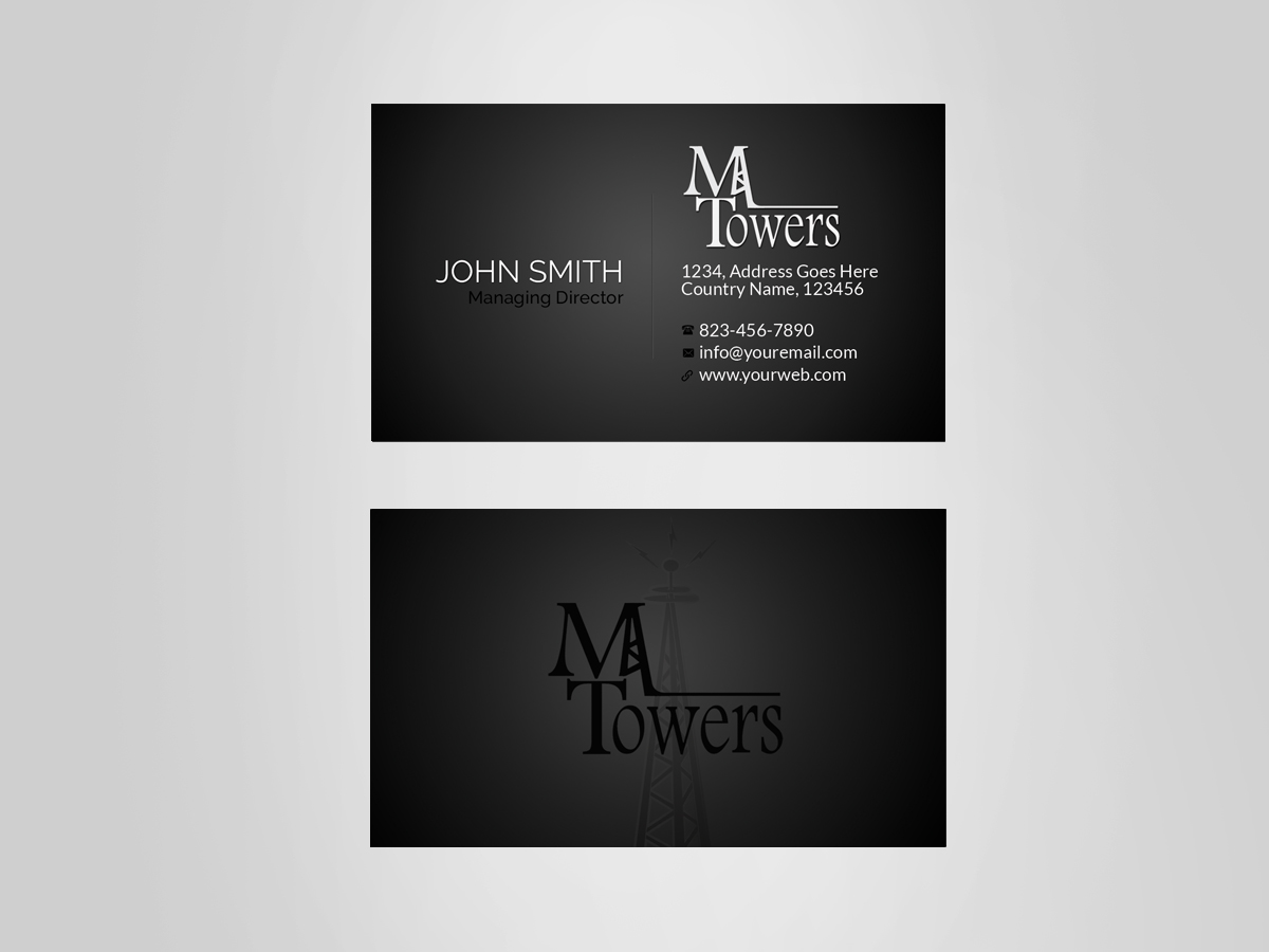 Business Card Design by Creations Box 2015 for M Towers, LLC | Design #5865300