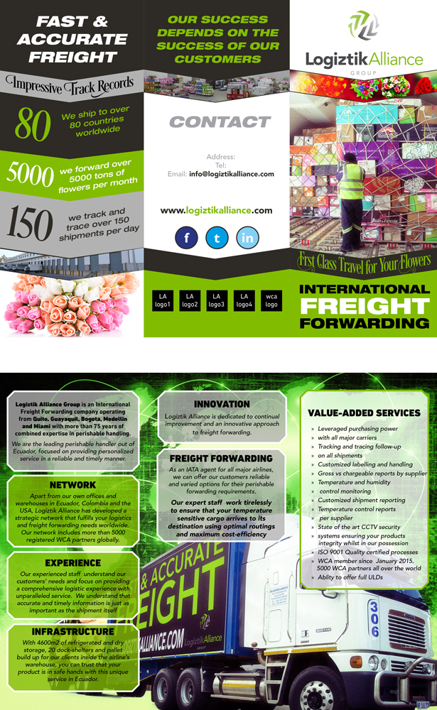 Brochure Design by UrbainFX for Logiztik Alliance Group | Design #5883721