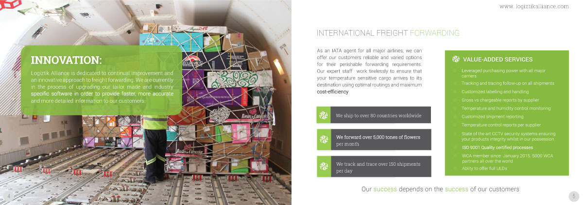 Brochure Design by One creative works for Logiztik Alliance Group | Design #5878771