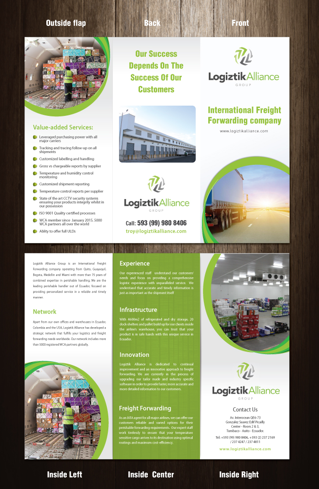 Diseño de Brochure por meet007 para Logiztik Alliance Group | Diseño #5867940
