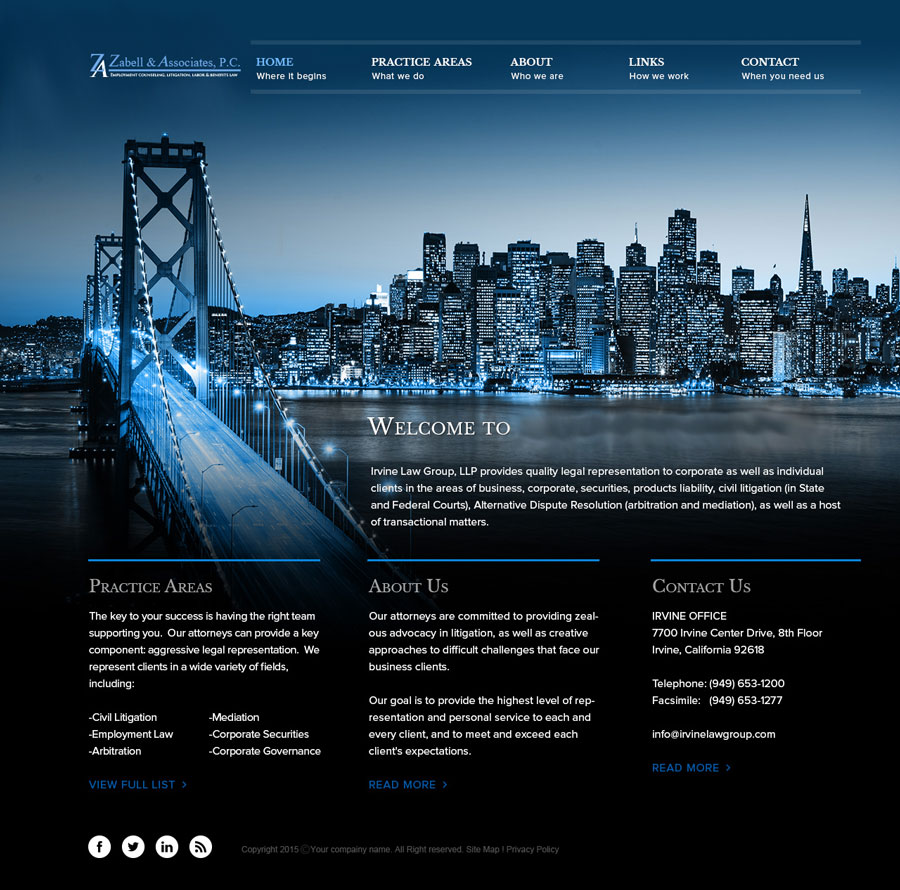 Web Design by saroshdurrani for Zabell & Associates, PC | Design #5888875