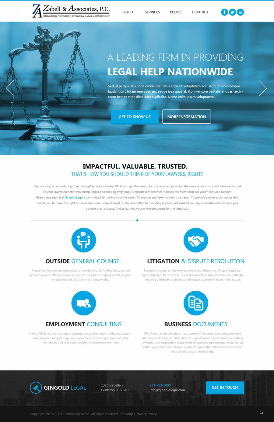 Web Design by saroshdurrani for Zabell & Associates, PC | Design #5888880