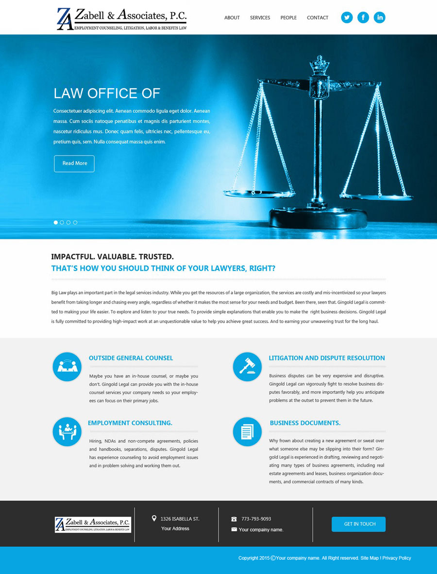 Diseño Web por saroshdurrani para Zabell & Associates, PC | Diseño #5888886