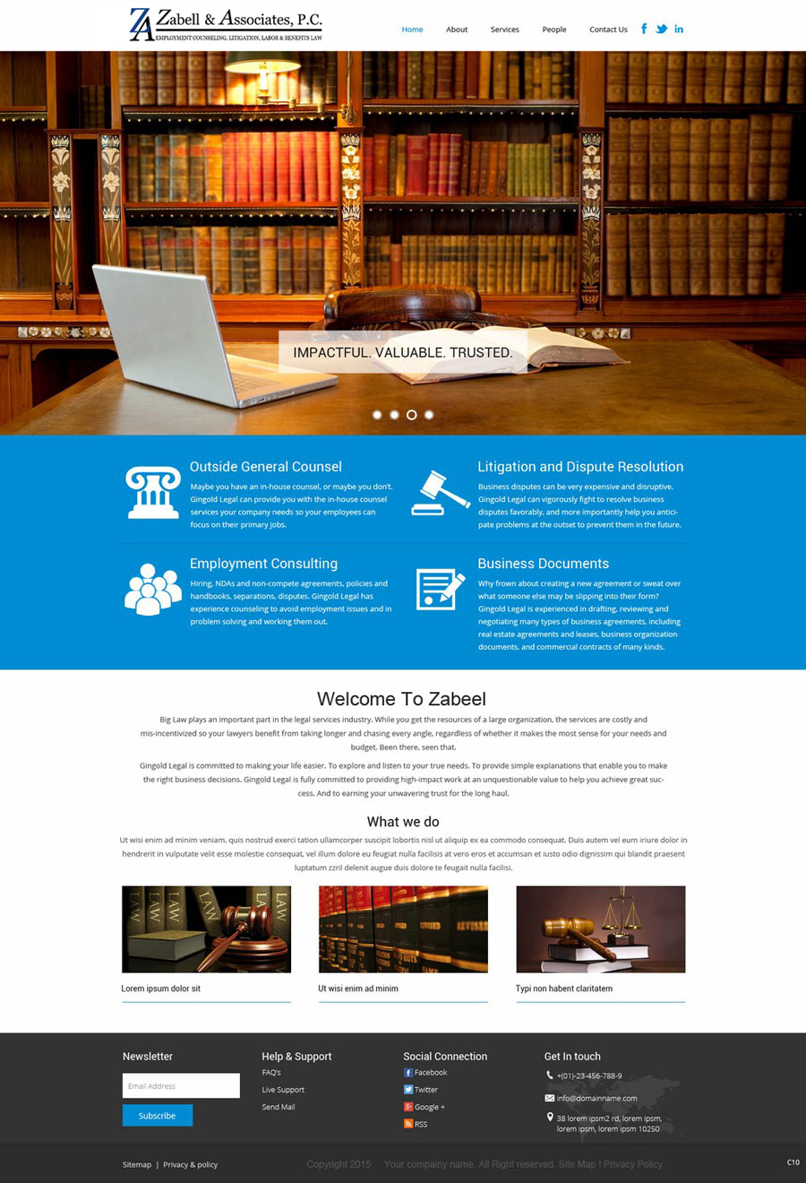 Web Design by saroshdurrani for Zabell & Associates, PC | Design #5888890