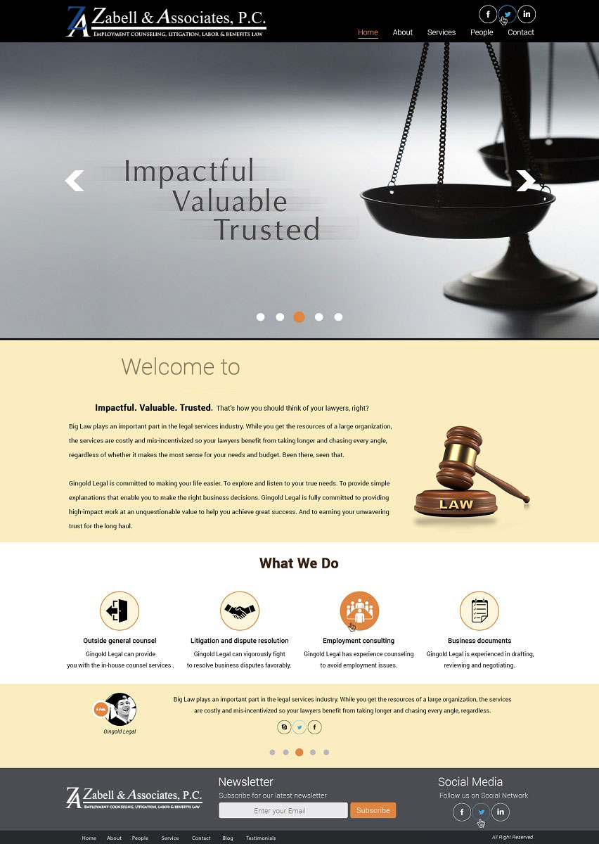 Web Design par saroshdurrani pour Zabell & Associates, PC | Design #5888907