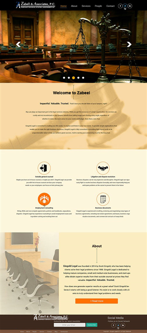 Web Design by saroshdurrani for Zabell & Associates, PC | Design: #5888909