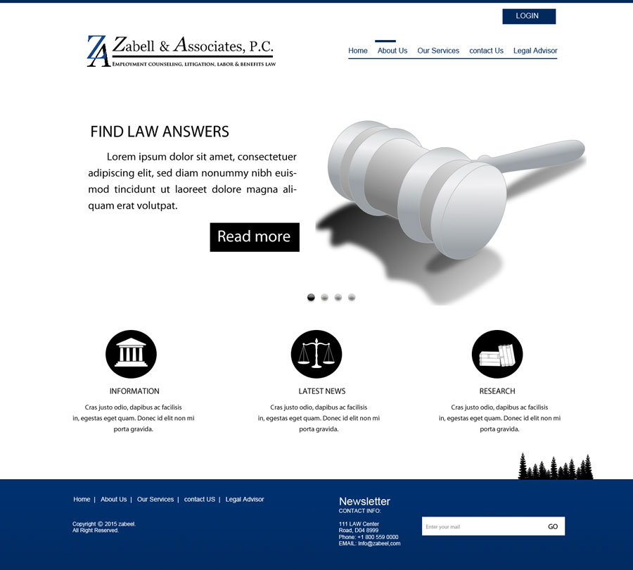 Web Design by saroshdurrani for Zabell & Associates, PC | Design #5888919