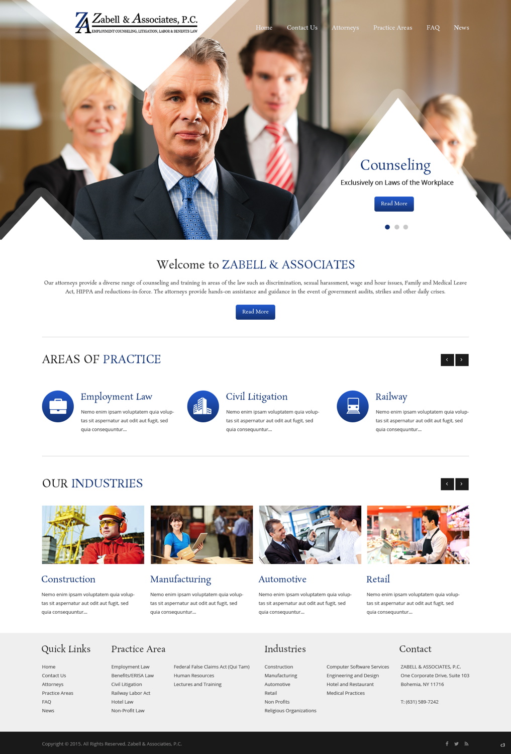 Diseño Web por pb para Zabell & Associates, PC | Diseño #5902154