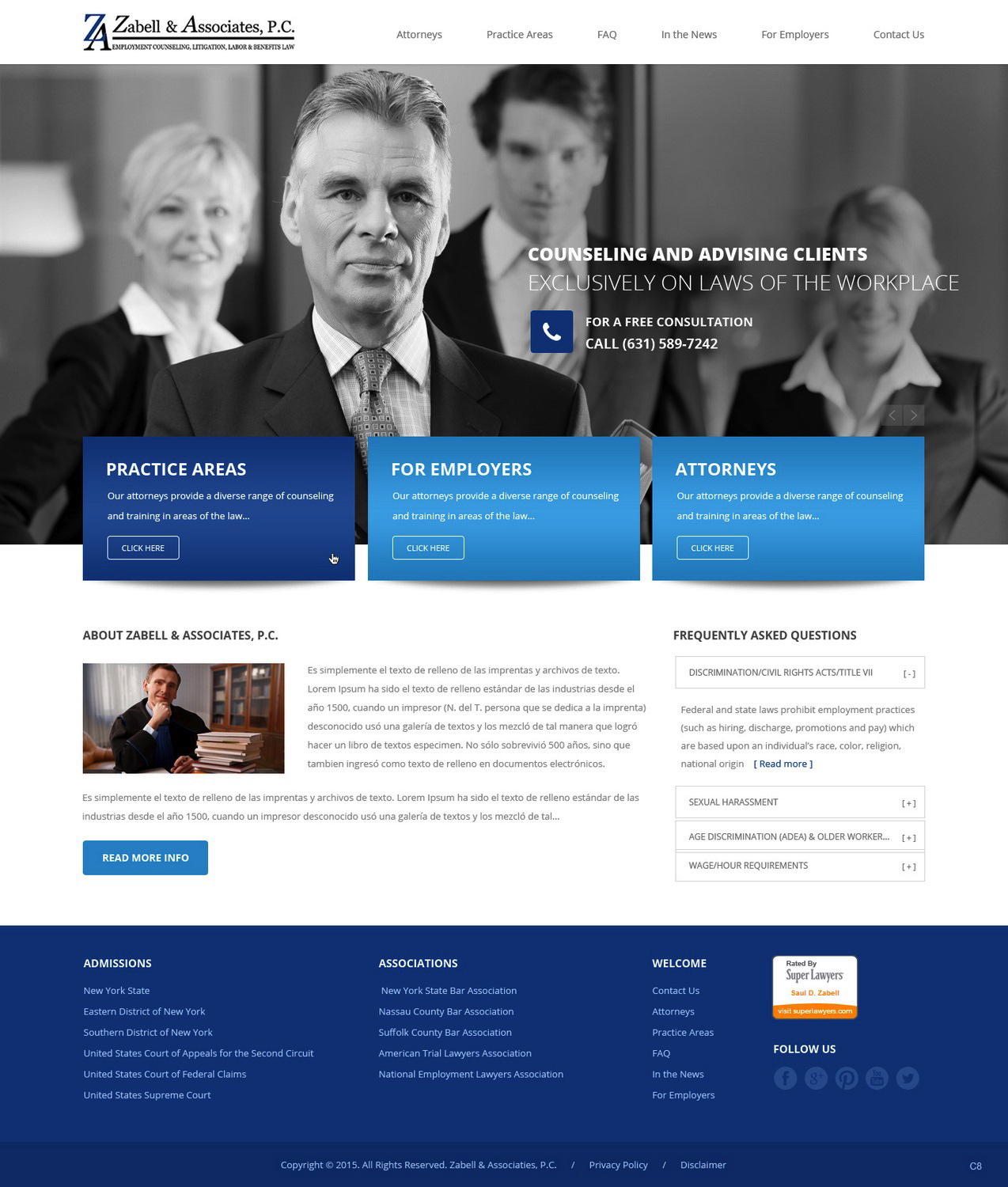 Diseño Web por pb para Zabell & Associates, PC | Diseño #5902157