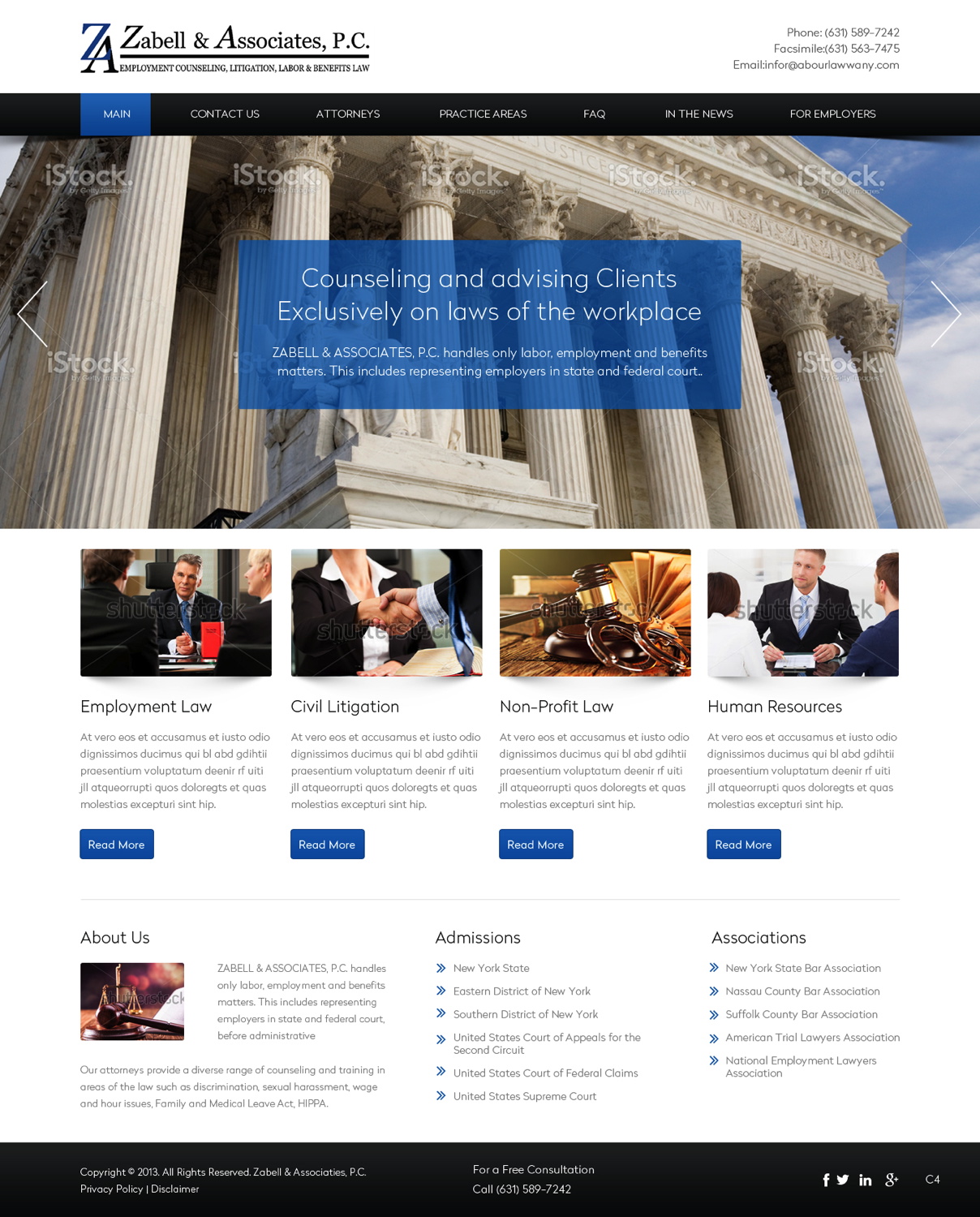 Diseño Web por pb para Zabell & Associates, PC | Diseño #5902161