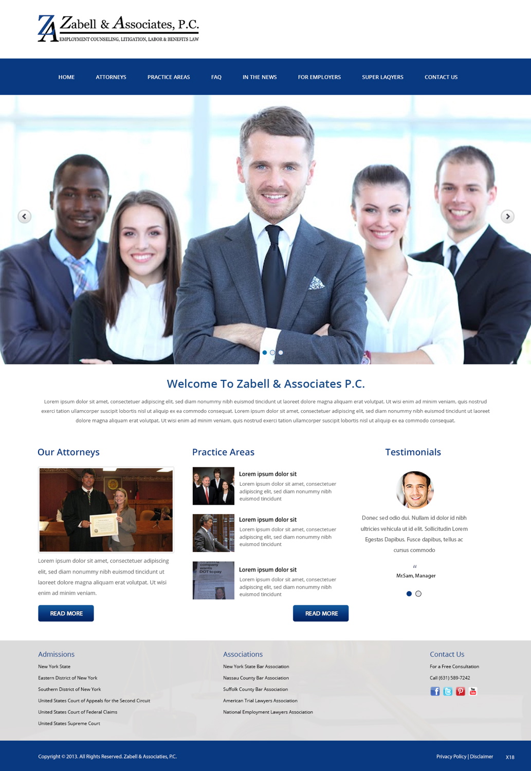 Web Design by pb for Zabell & Associates, PC | Design #5902167