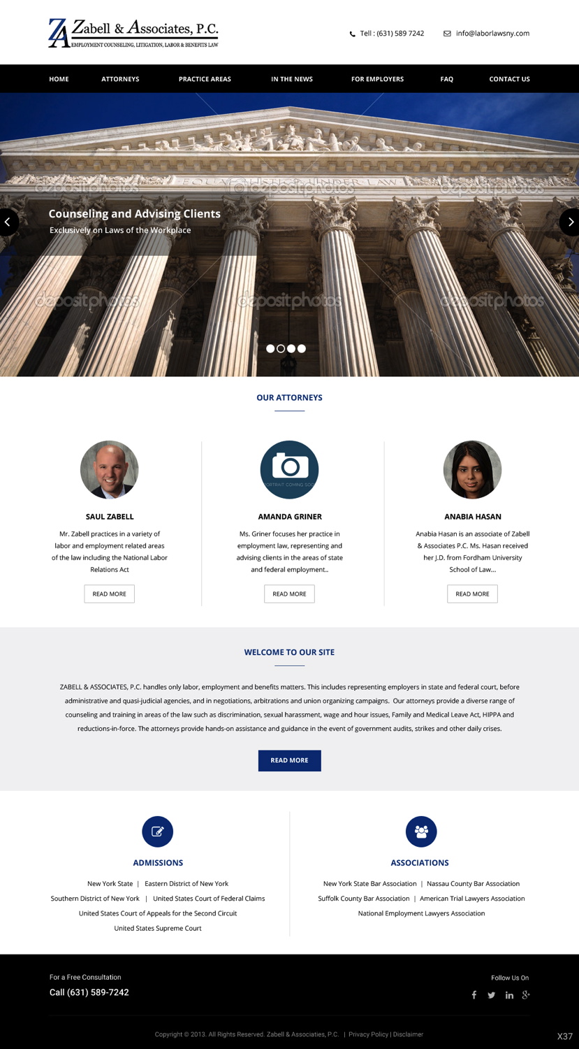 Diseño Web por pb para Zabell & Associates, PC | Diseño #5902169