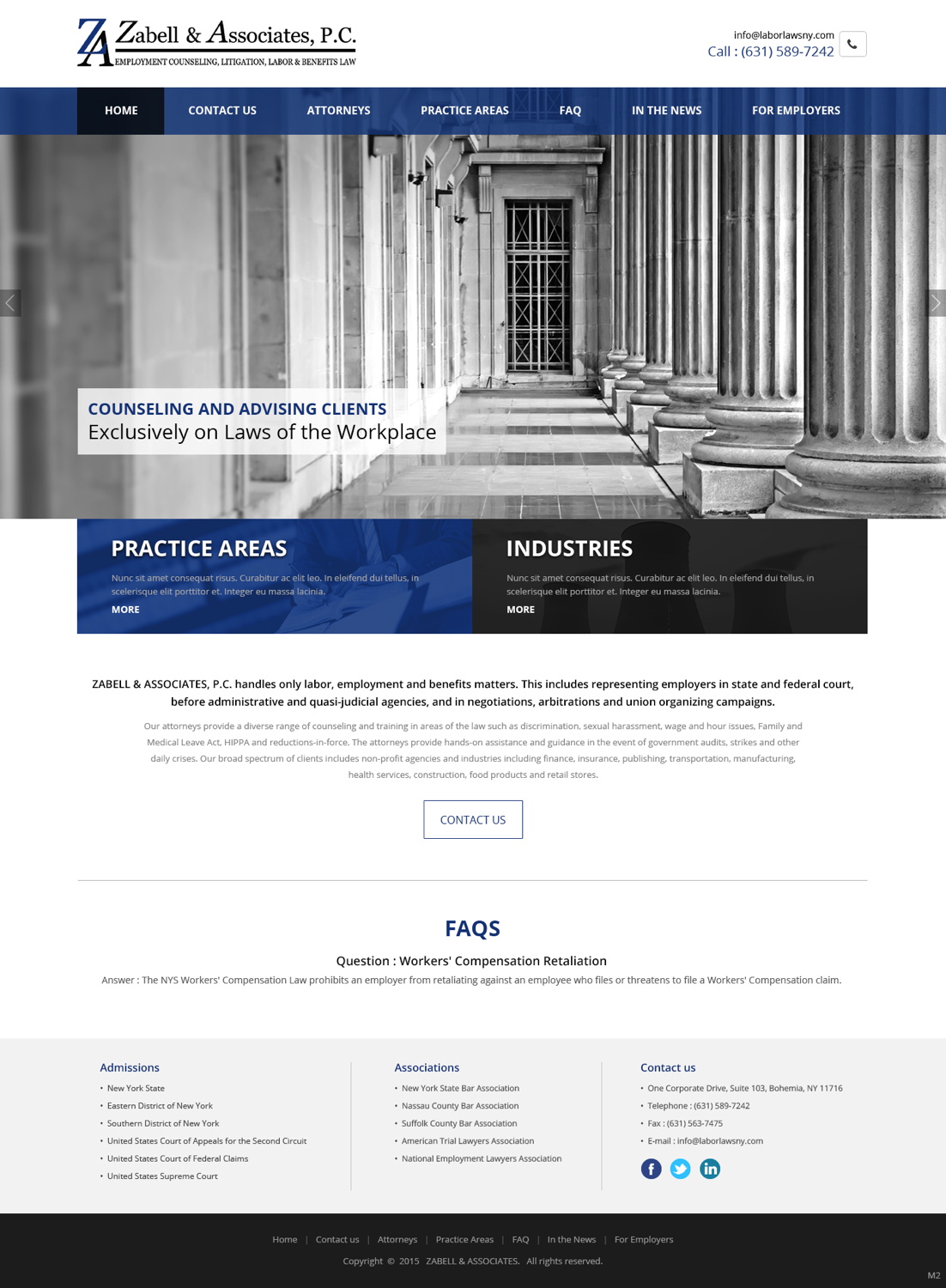 Web Design by pb for Zabell & Associates, PC | Design #5902173