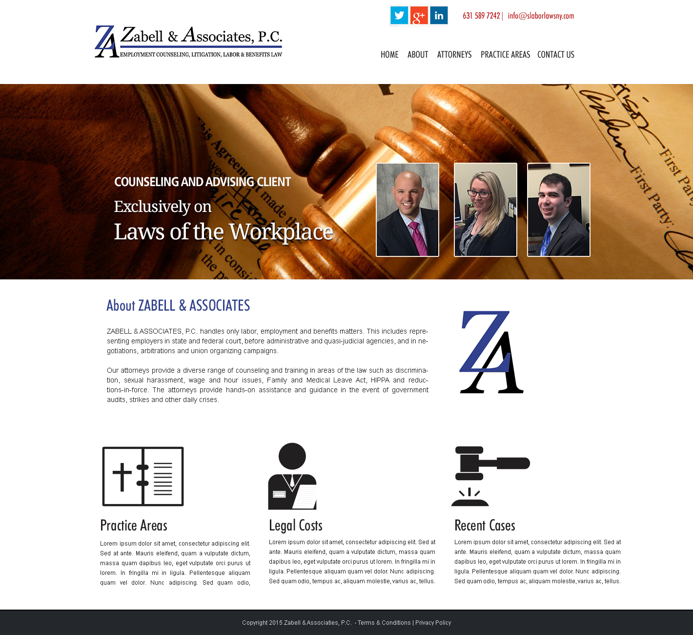 Web-Design von yadunath für Zabell & Associates, PC | Design #5920389