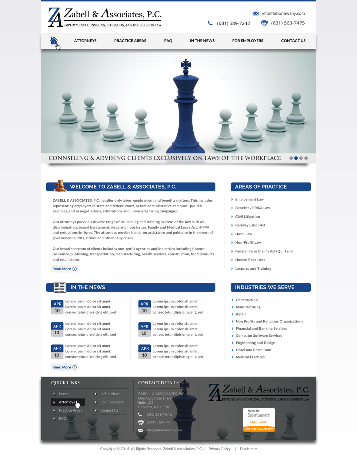 Web Design by Sbss for Zabell & Associates, PC | Design: #5930159