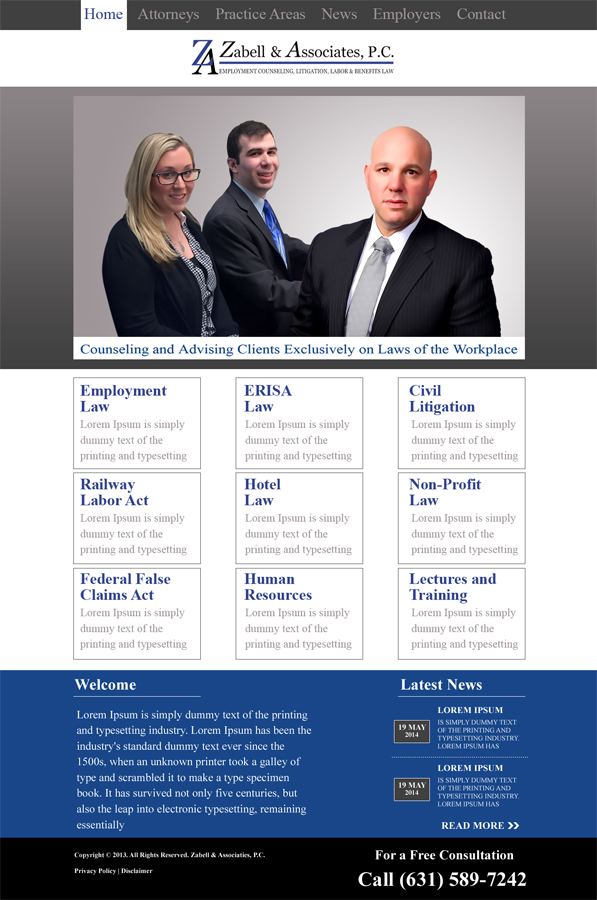 Web-Design von Bright Star für Zabell & Associates, PC | Design #5906316