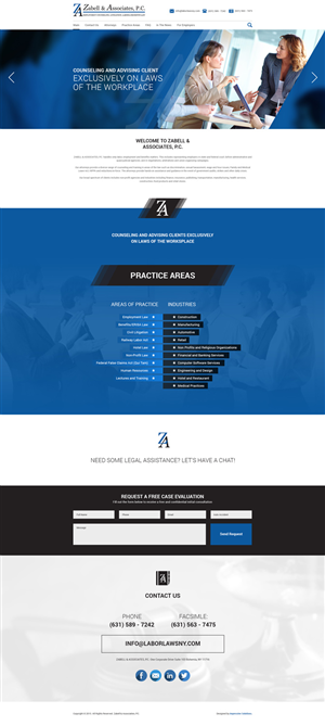 Web-Design von Black Stallions Impressive Solutions für Zabell & Associates, PC | Design #5922261