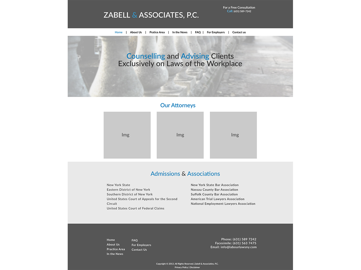 Web Design by Varun for Zabell & Associates, PC | Design #5884328