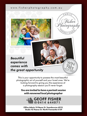 Design de Flyer par Ushan sampath pour Fisher Photography | Design : #5888107