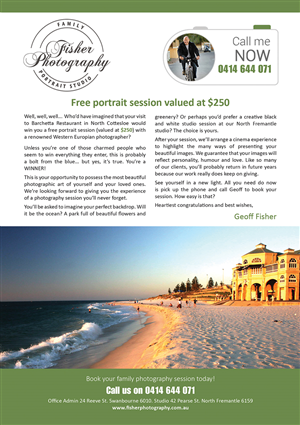 Flyer Design by rupakiran for Fisher Photography | Design #5880292