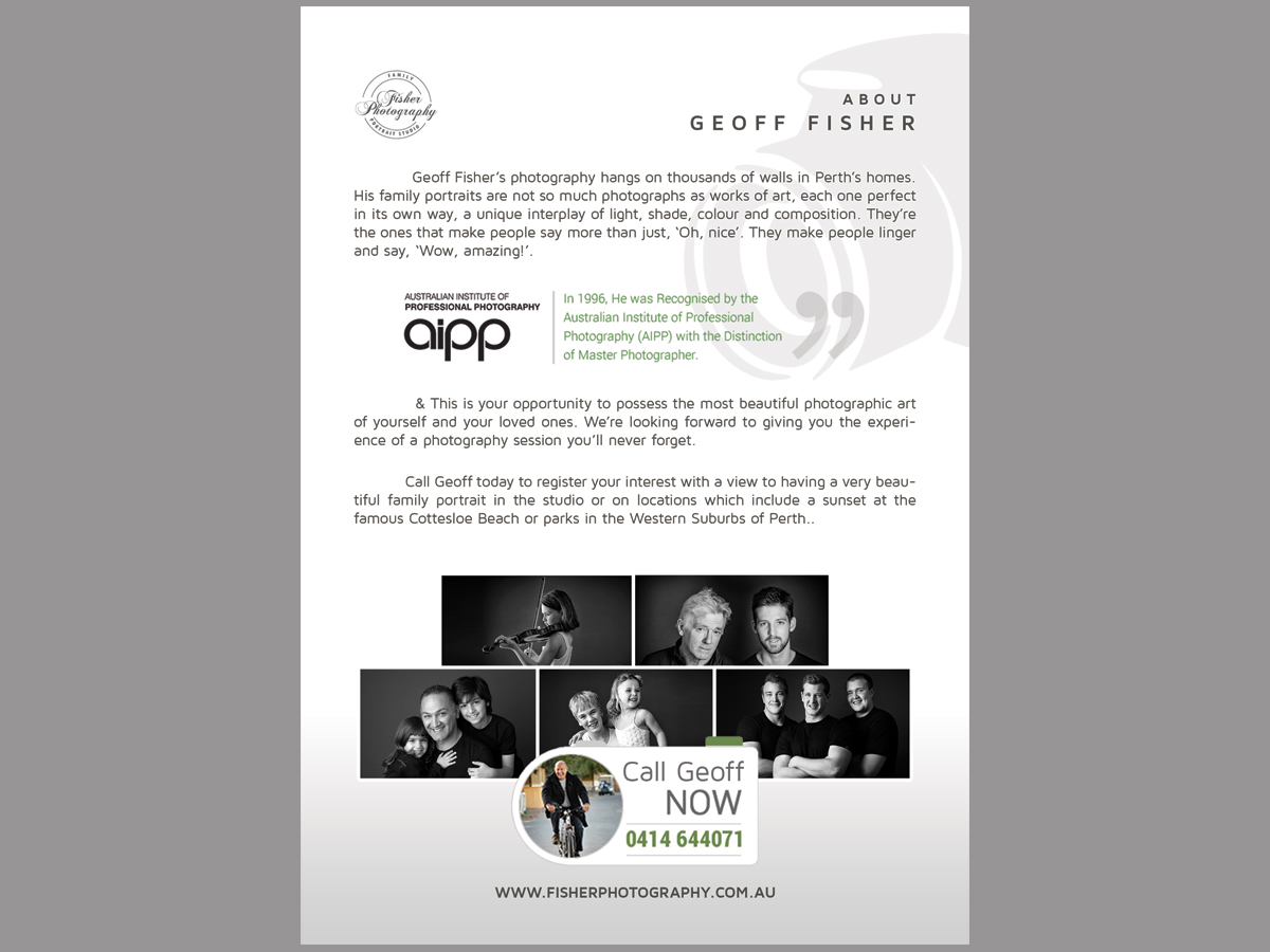 Flyer Design by LeonFX for Fisher Photography | Design #5873803