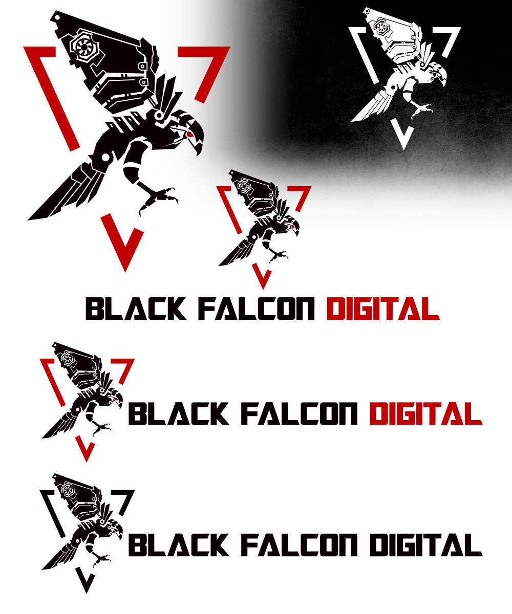 Logo Design by StudioD™ for Black Falcon Digital | Design #1596343