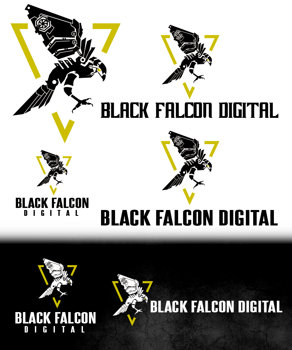 Logo Design by StudioD™ for Black Falcon Digital | Design #1600219