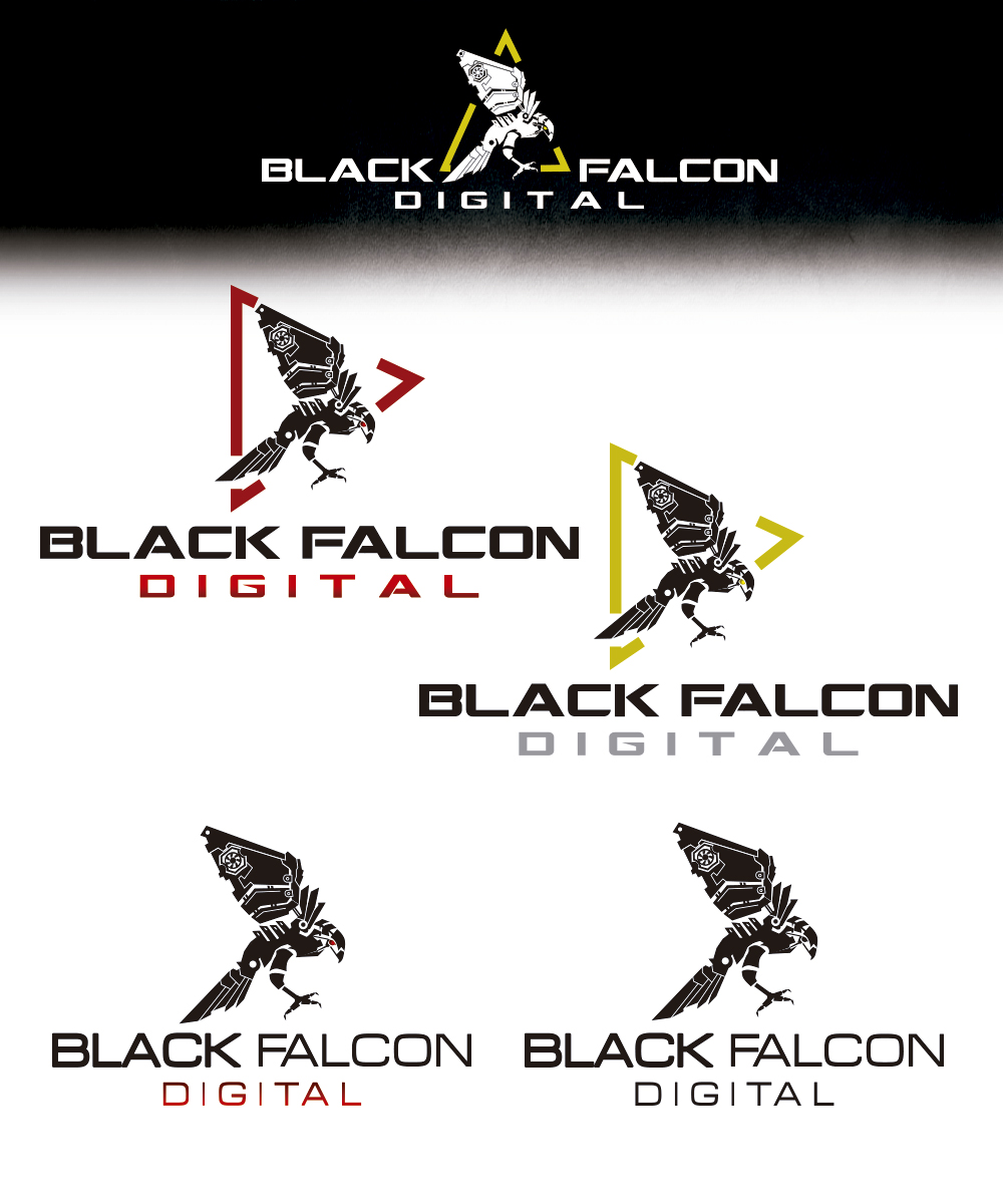 Logo Design by StudioD™ for Black Falcon Digital | Design #1657748