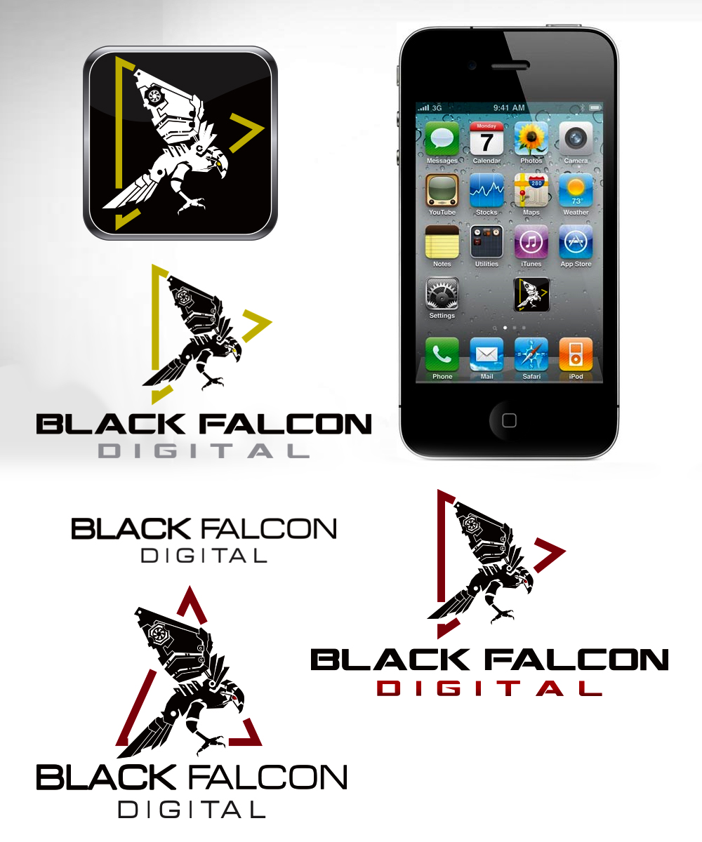 Diseño de Logo por StudioD™ para Black Falcon Digital | Diseño #1657889