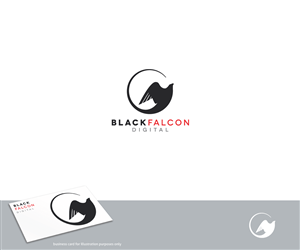 Black Falcon Digital | Logo Design by Kitchenfoil