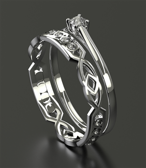 Jewellery (Jewelry) Design - Wedding ring needs a 3D design to complement an Engagement ring | 3D Design by Mohsart