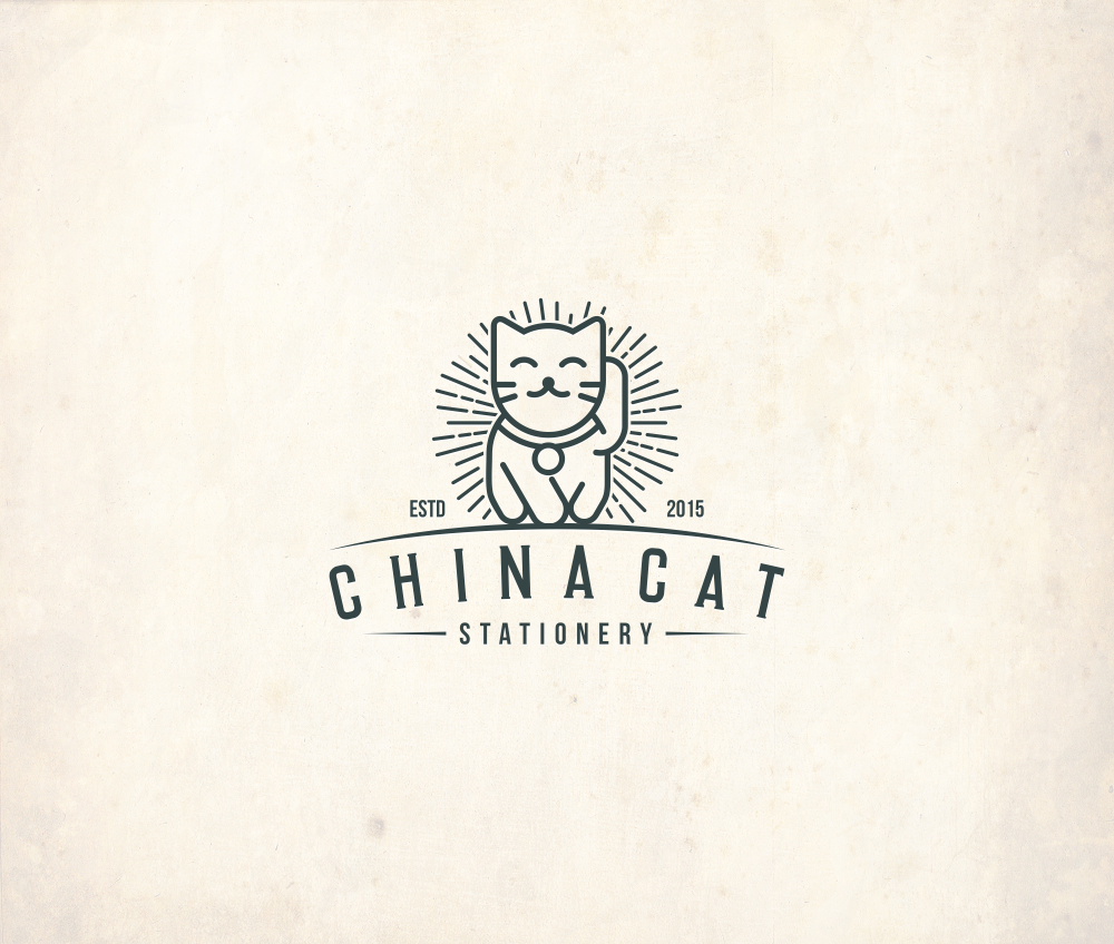 Logo Design by J. Ivan for China Cat Stationery | Design #5953723