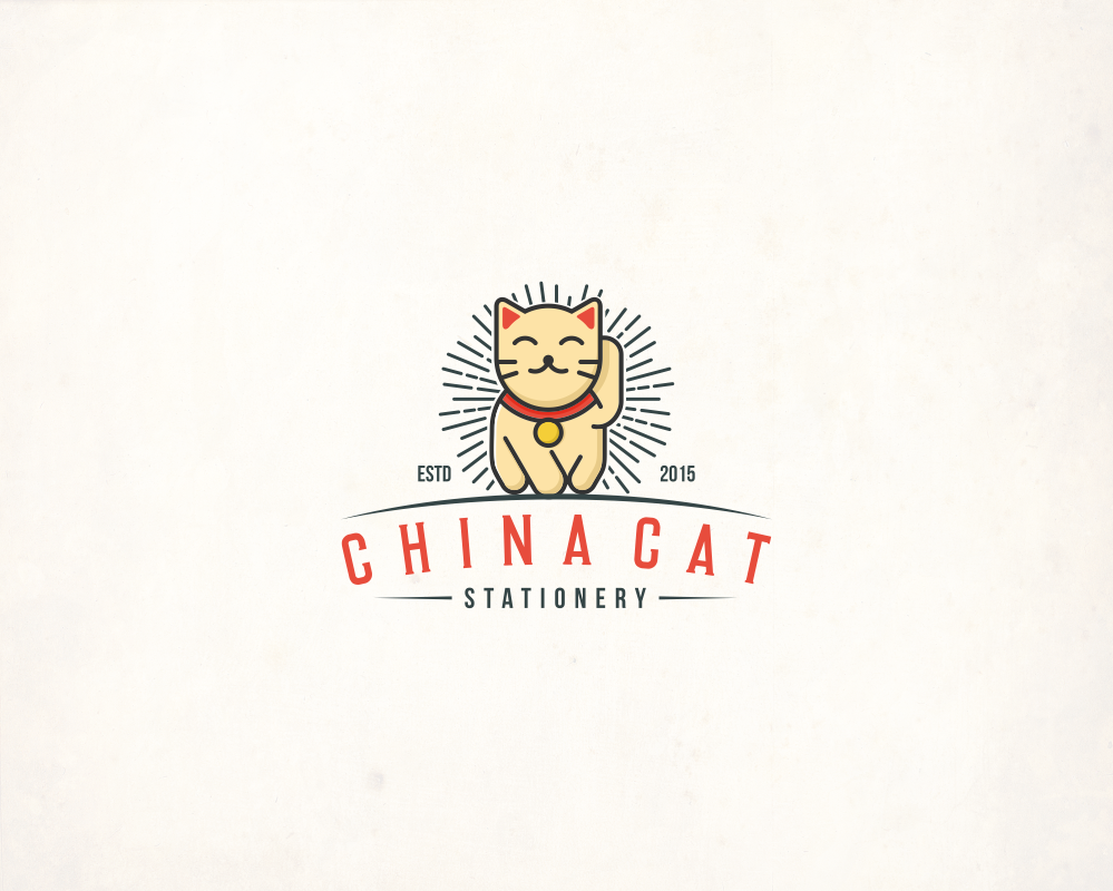 Logo Design by J. Ivan for China Cat Stationery | Design #5974117