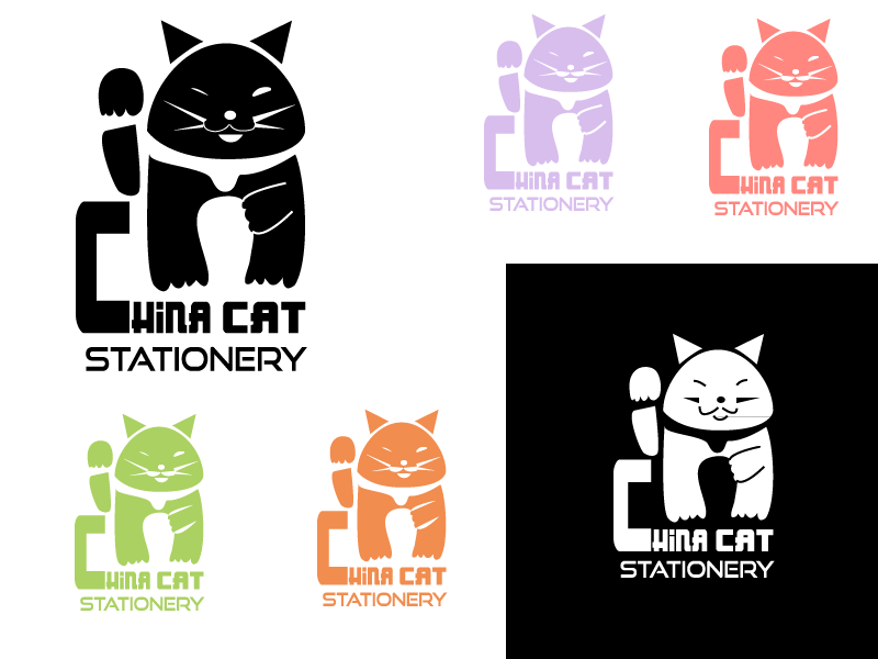 Logo Design by lana for China Cat Stationery | Design #5924624