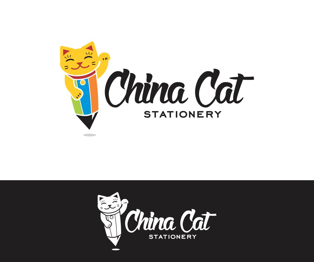 Logo Design by strwn04 for China Cat Stationery | Design #5957345