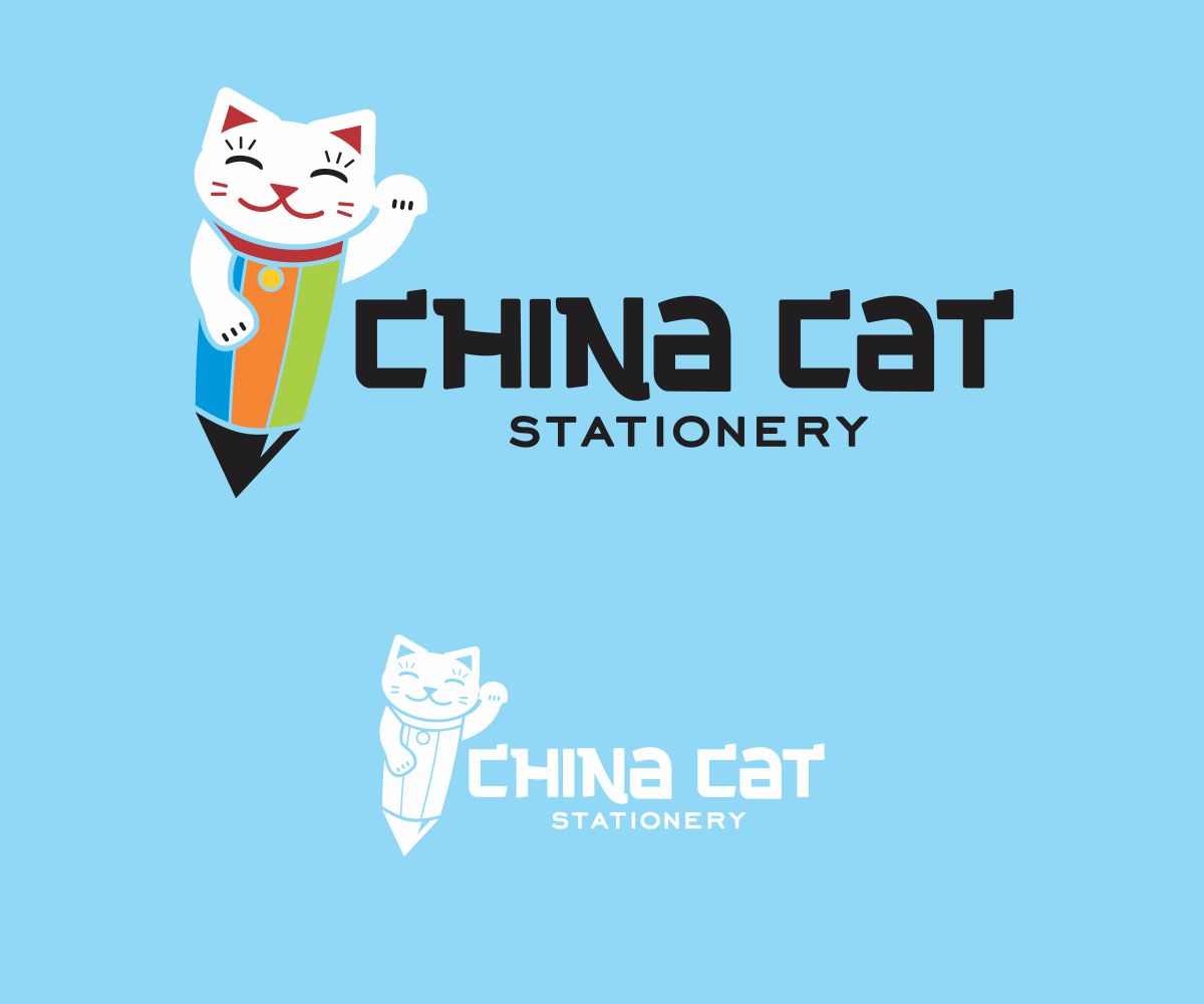 Logo Design by strwn04 for China Cat Stationery | Design #5957578