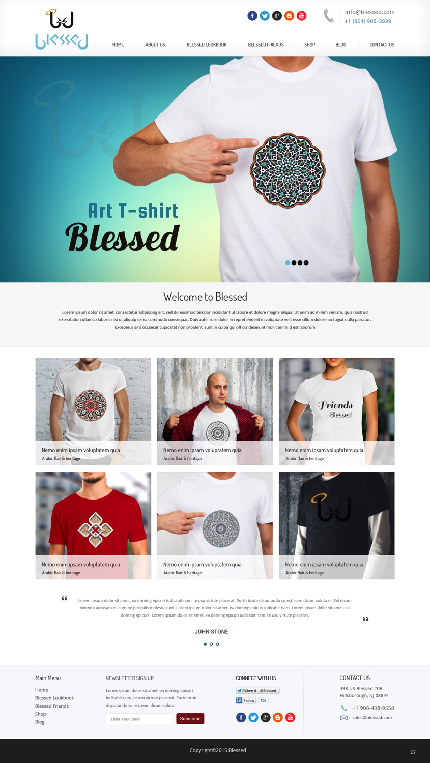 Web Design par pb pour Blessed co. | Design #5900340