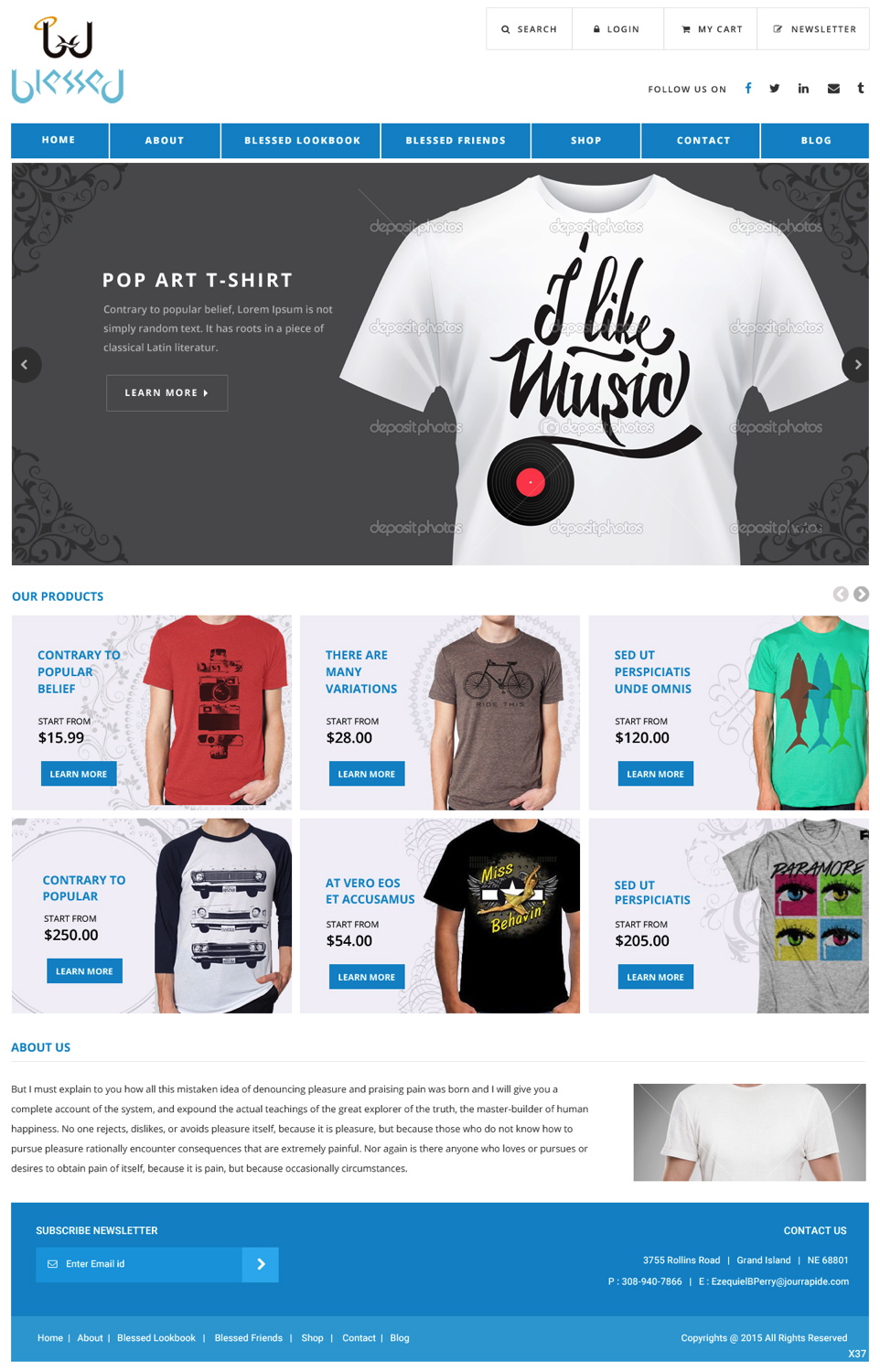 Web Design par pb pour Blessed co. | Design #5900356