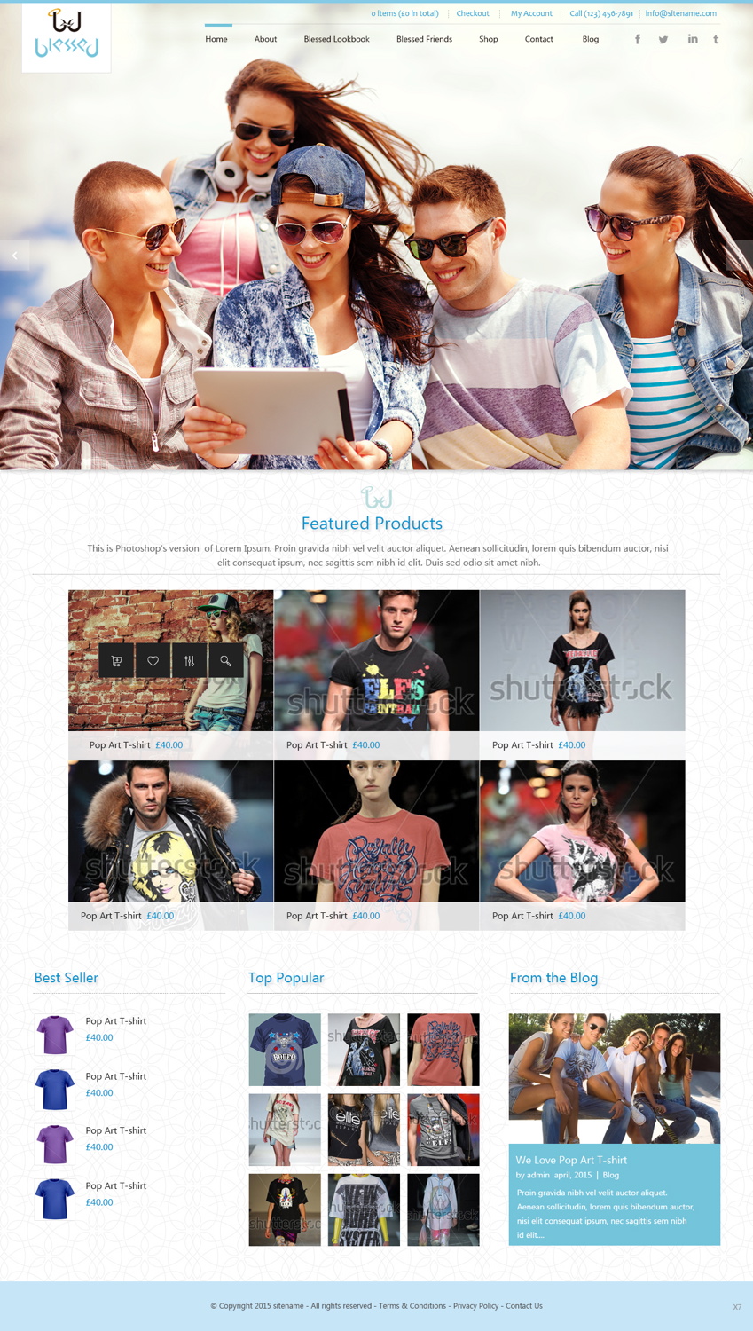 Web Design by pb for Blessed co. | Design #5900365