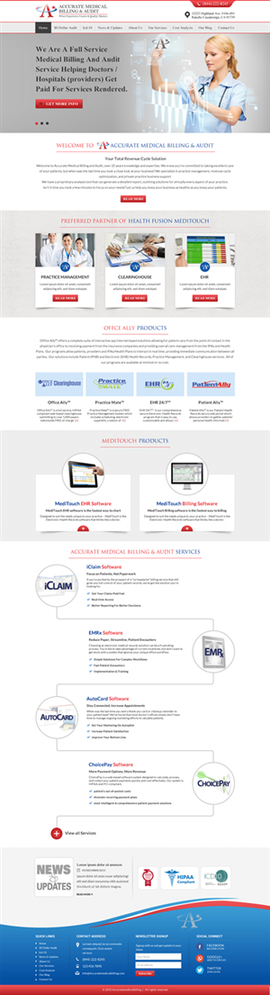 AccurateMedBilling.com web redesign