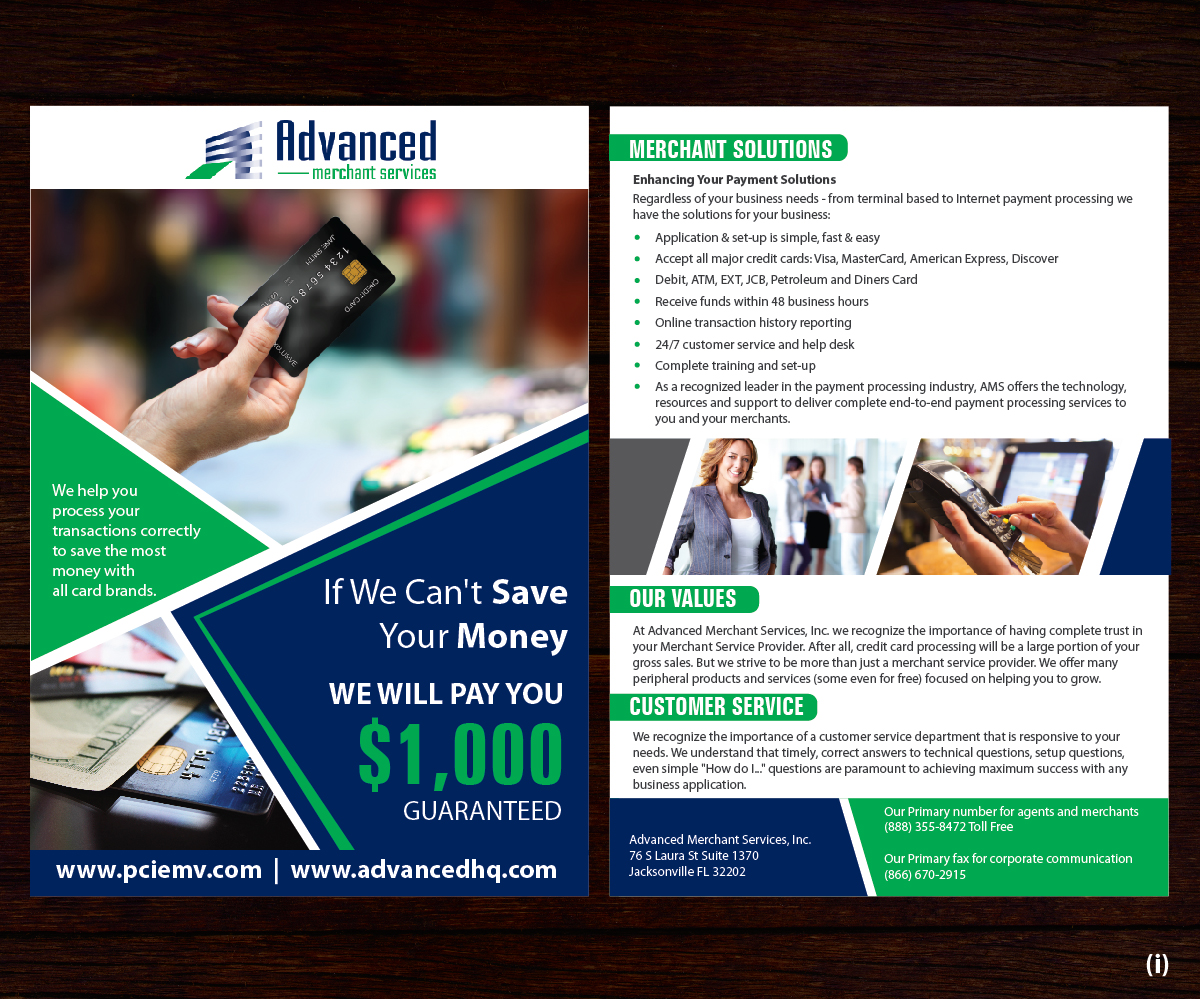 elegant playful marketing flyer design for advanced merchant merchant account flyer