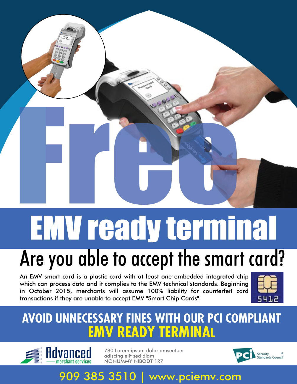 elegant playful marketing flyer design for advanced merchant merchant account flyer