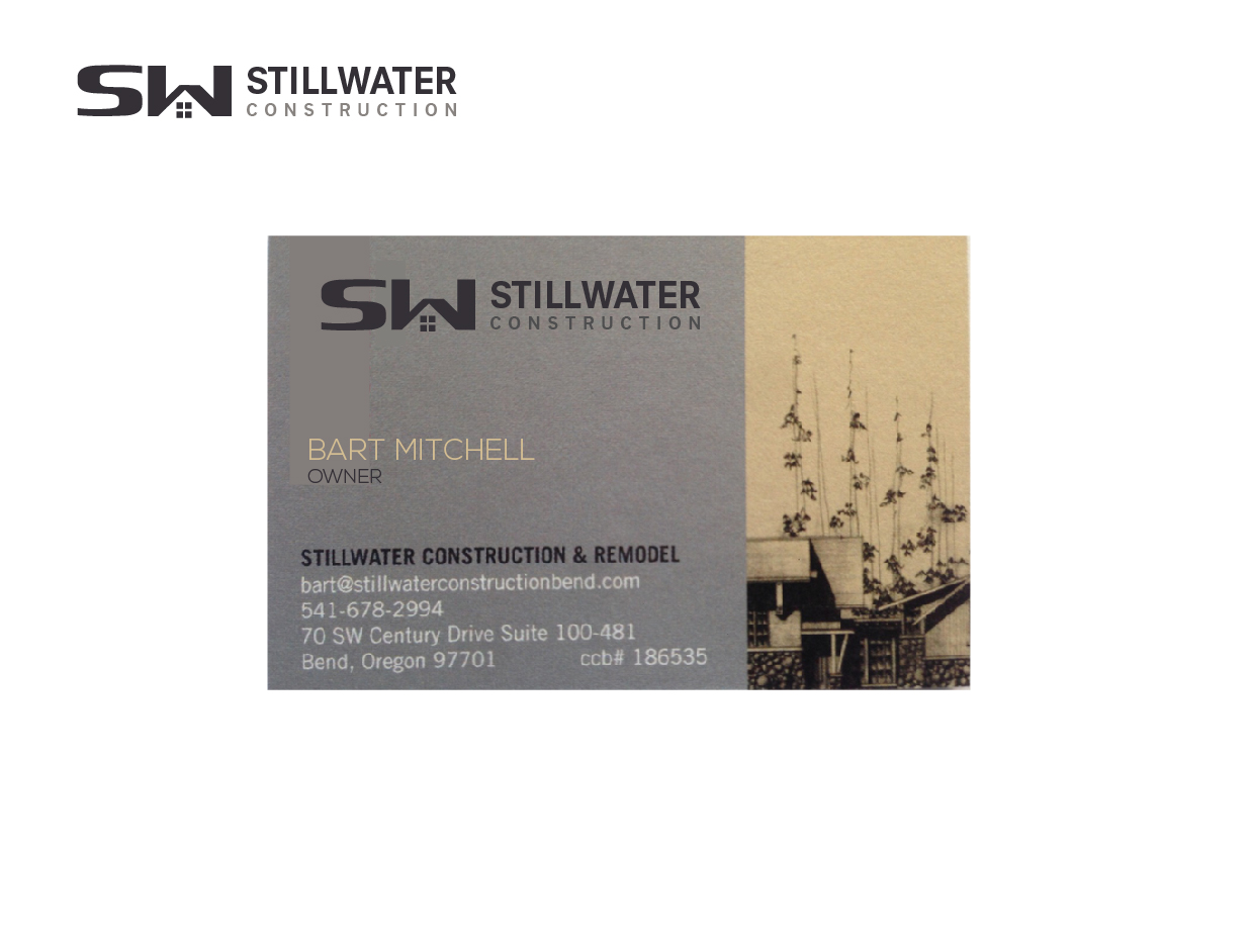 Logo Design by voltgain for Stillwater Construction | Design #5907706