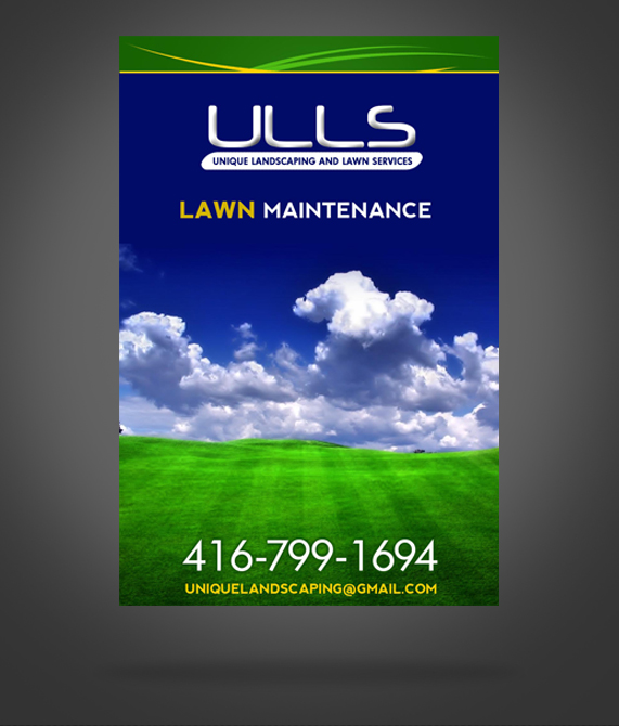 Flyer Design by James Sylvester for Unique Landscaping and Lawn Services | Design #1604000