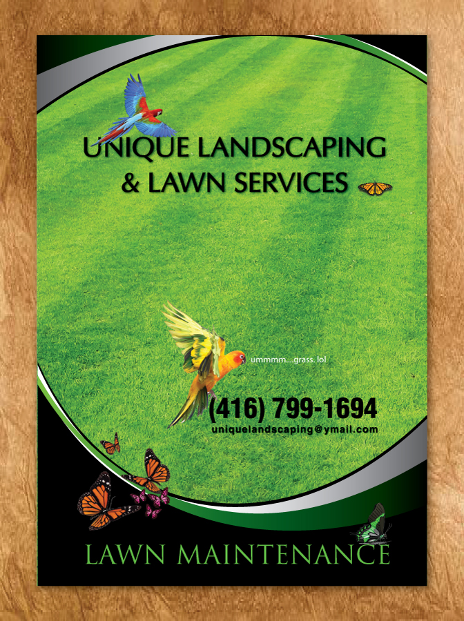 Diseño de Flyer por Sbss para Unique Landscaping and Lawn Services | Diseño #1595919